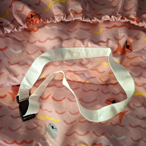 Pink/fish patterned kids' shopping cart cover - Picture 3 of 4